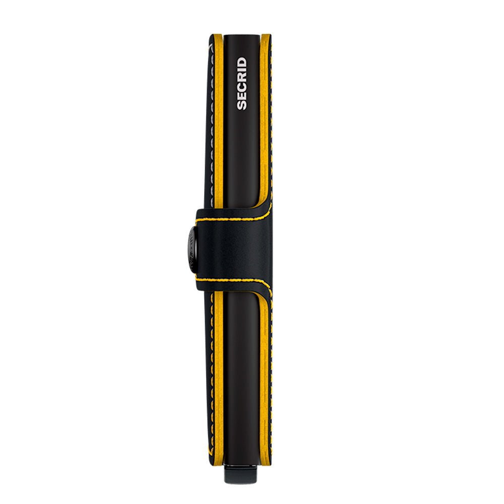 Portefeuille MM Mini Noir Mat - Ocre