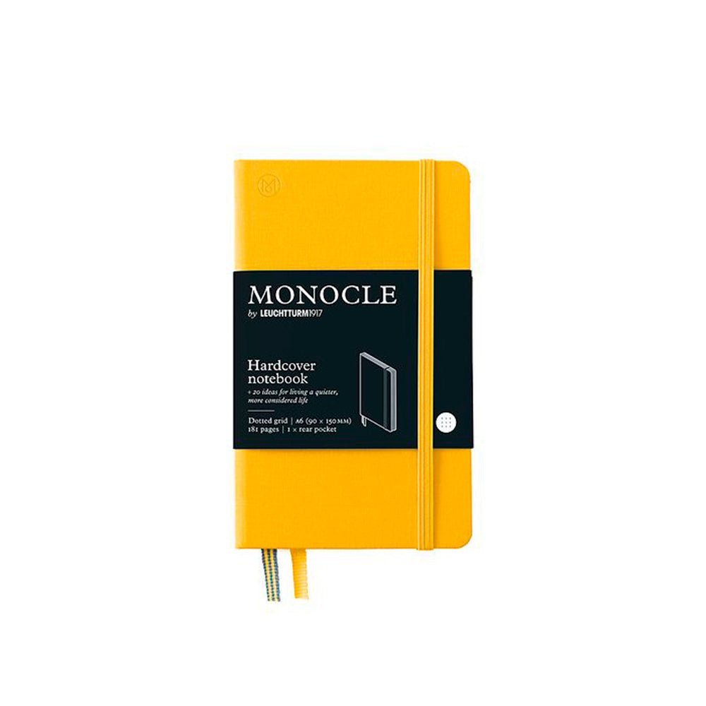 Carnet de notes à couverture rigide A6 jaune à pois