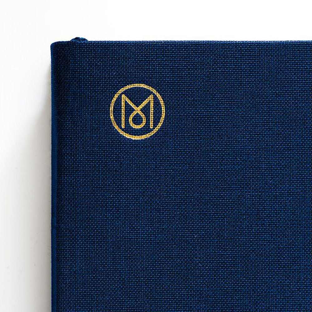 Carnet de notes à couverture rigide bleu foncé B5 à pois