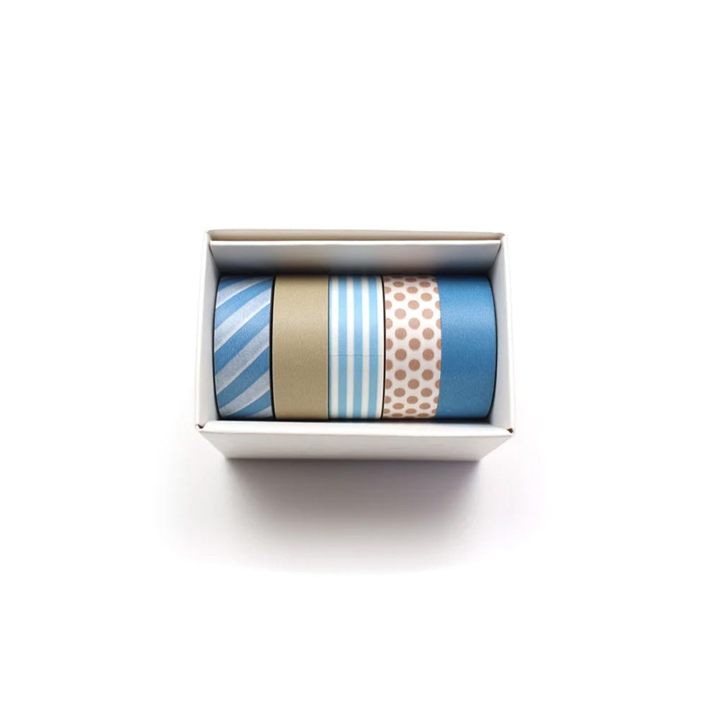 Masking Tape Gift box 5 pieces Grayish