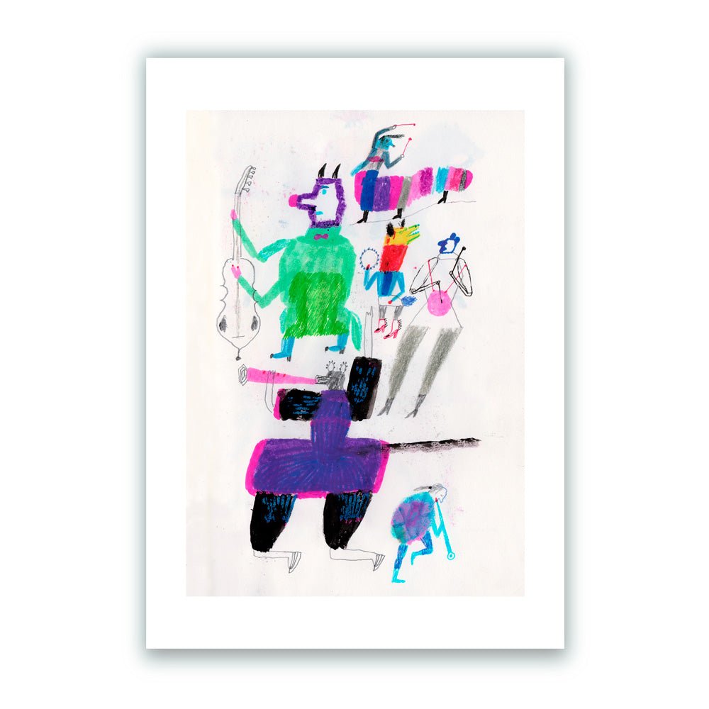 Impression Giclée Musiciens de Couleurs