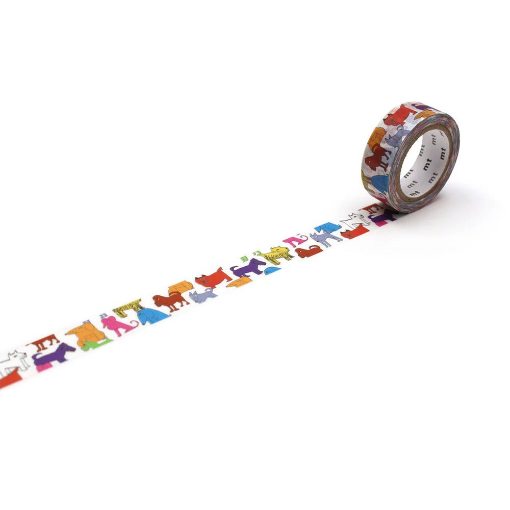 Masking Tape Colorful Dog