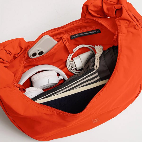 Moon Bag Ruffle Hot Coral