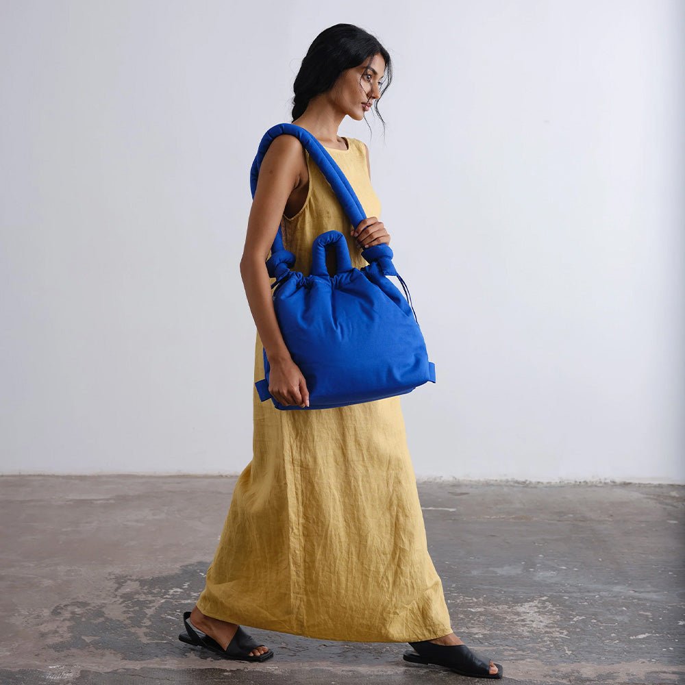 Bolsa Blanda Ona Algodón Azul Cobalto