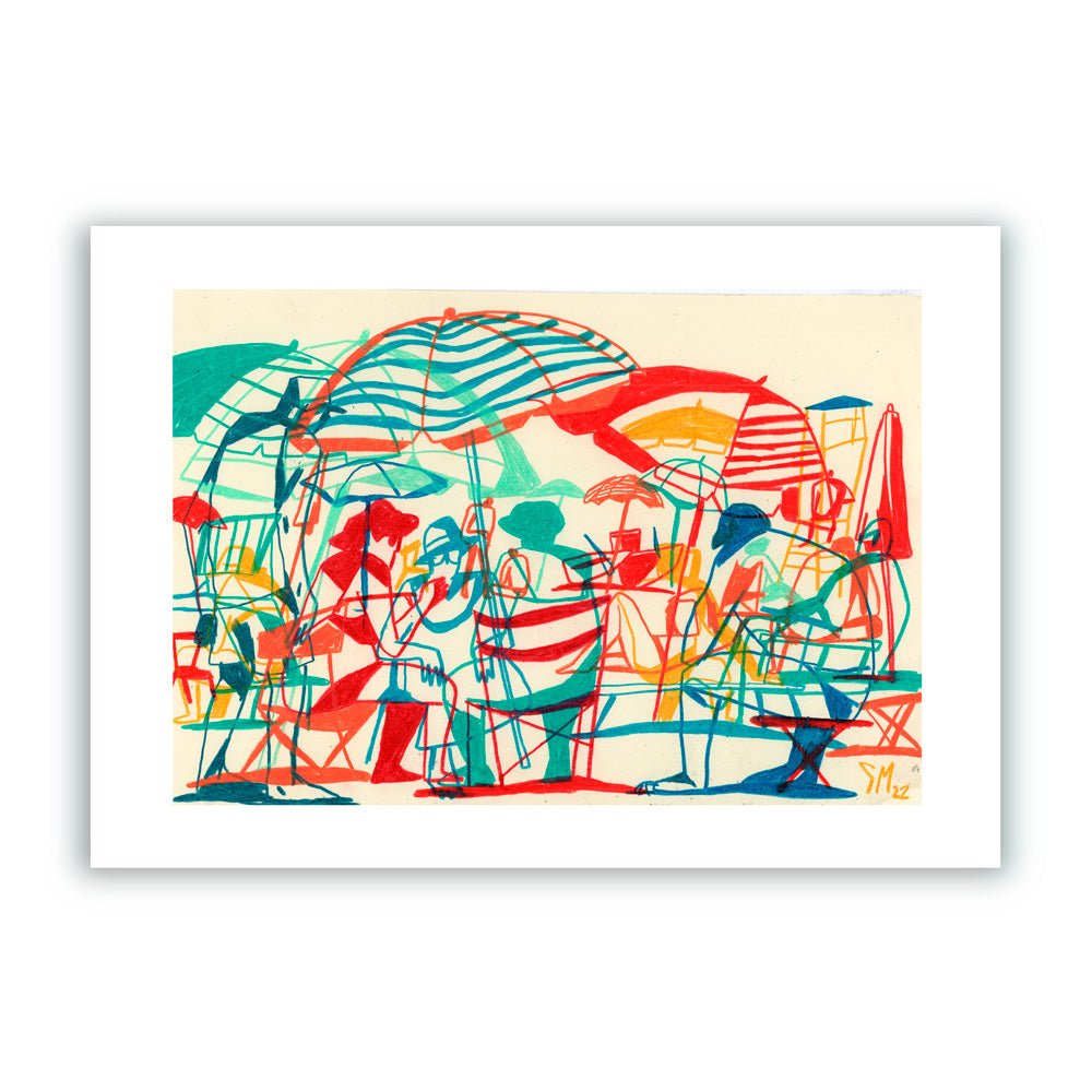 De Parasols Et Transats Giclée Print