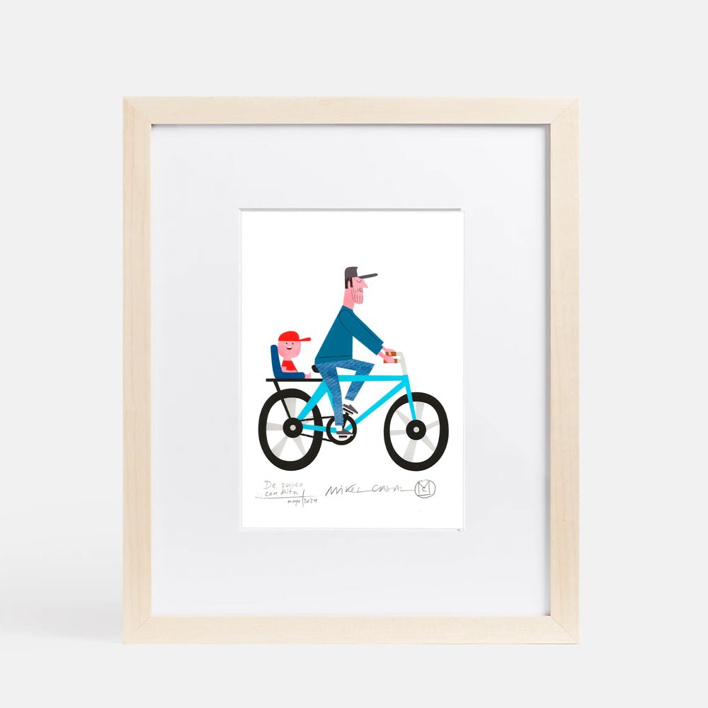 De Paseo con Aita Giclée Print A5 (son version)
