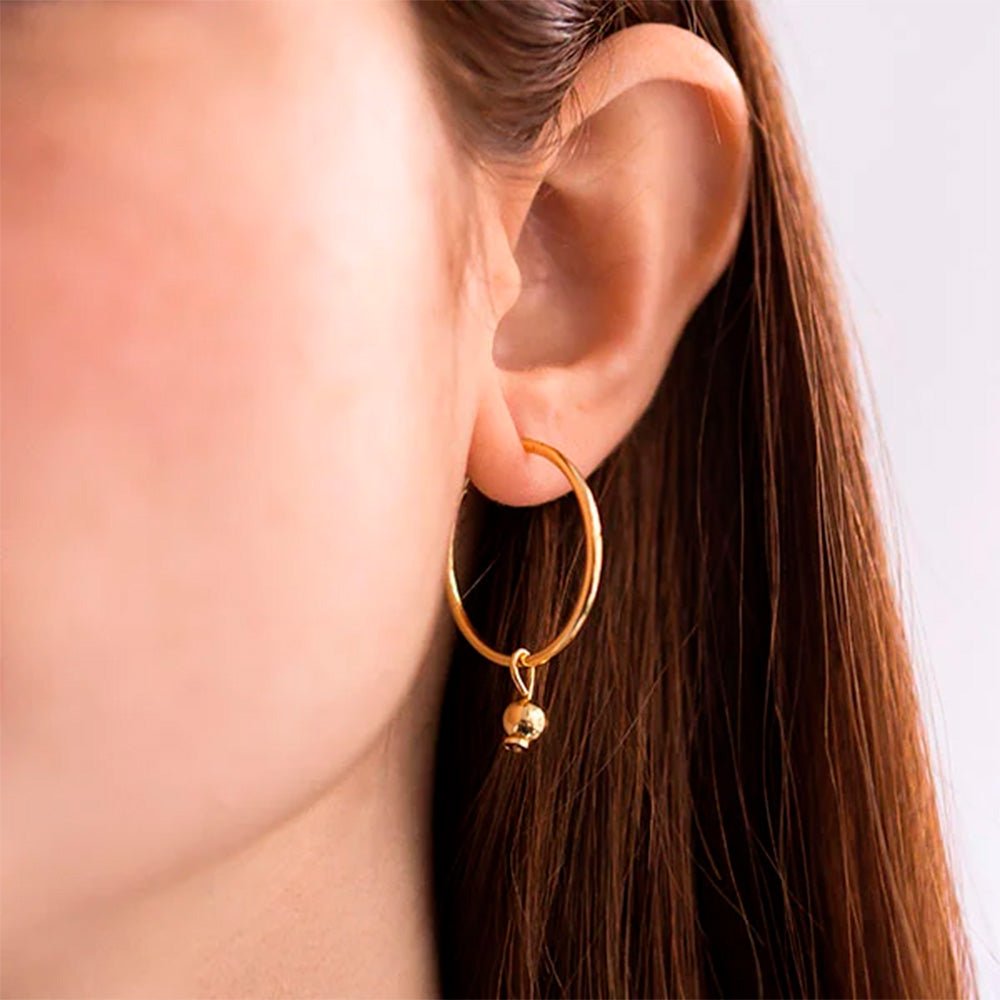 Earrings Aro Bola Gold