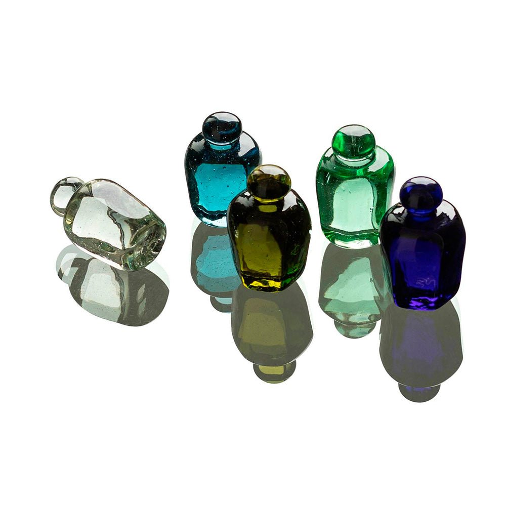Recycled Glass Paper Weight Soda Bottle Blue