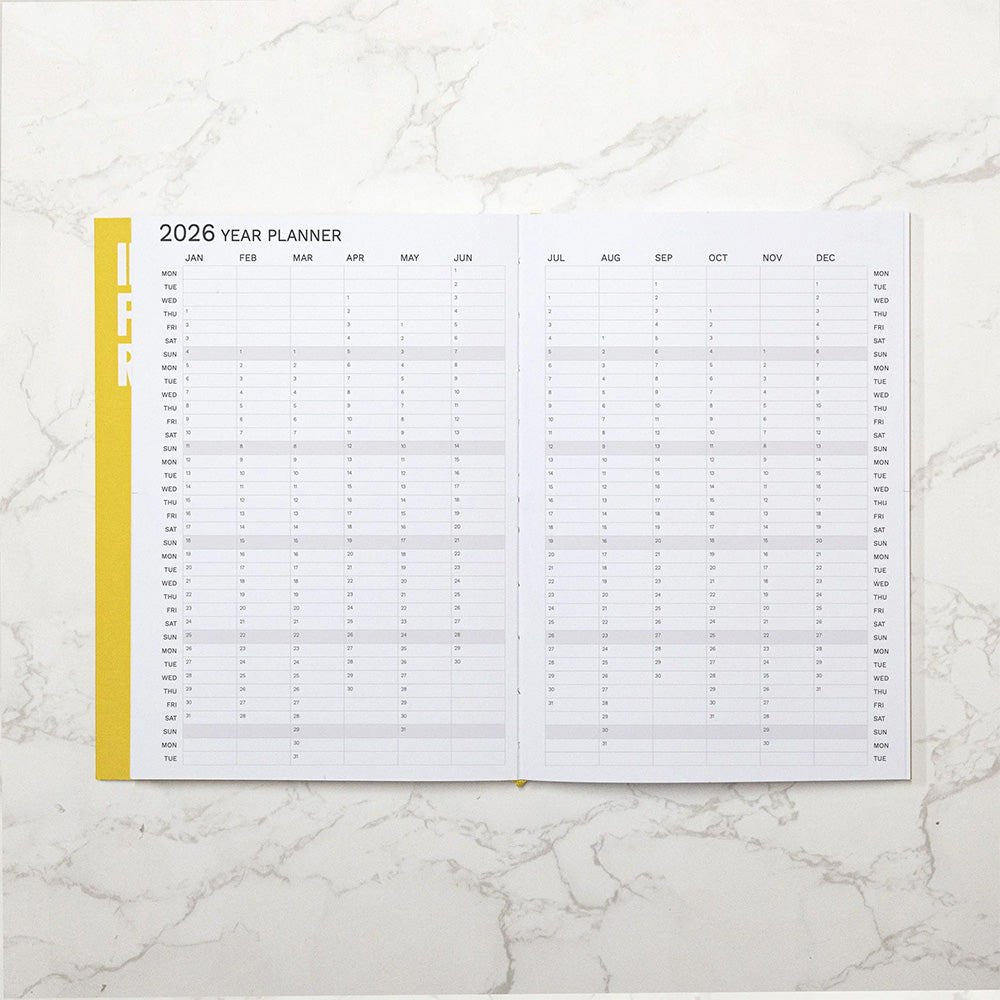 2026 Weekly Planner A5 Amarillo