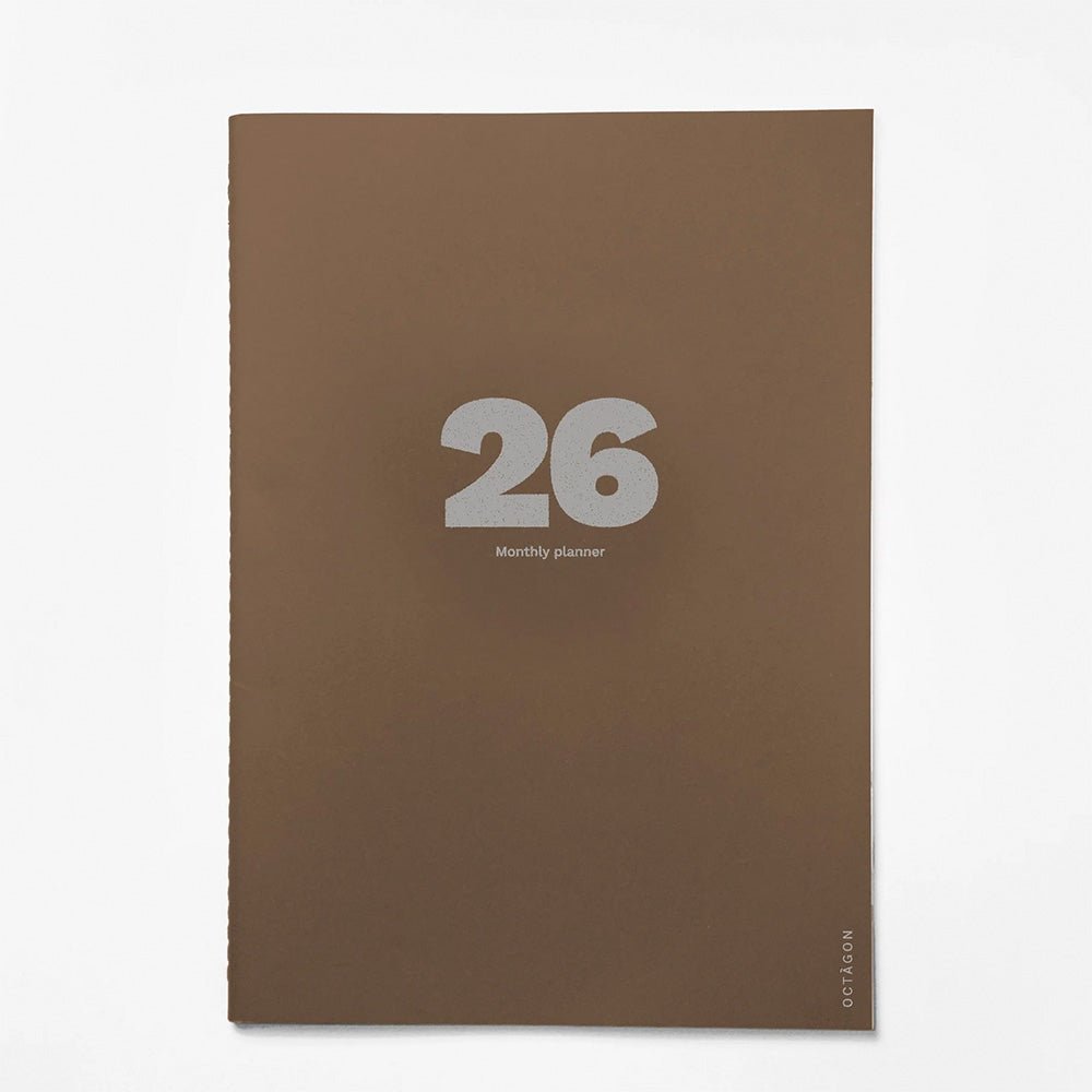 2026 Big Monthly Planner Plus Cappuccino A4