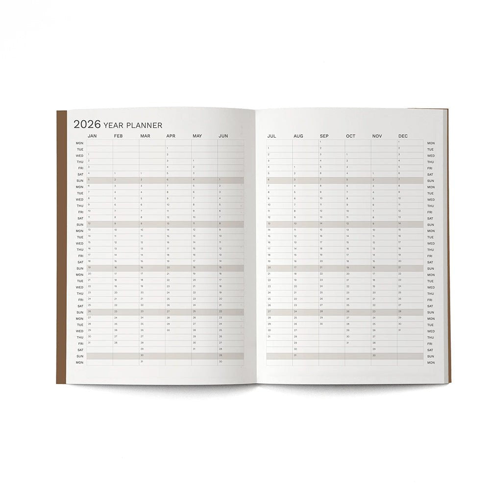 Agenda mensuel grand format 2026 Plus Cappuccino A4