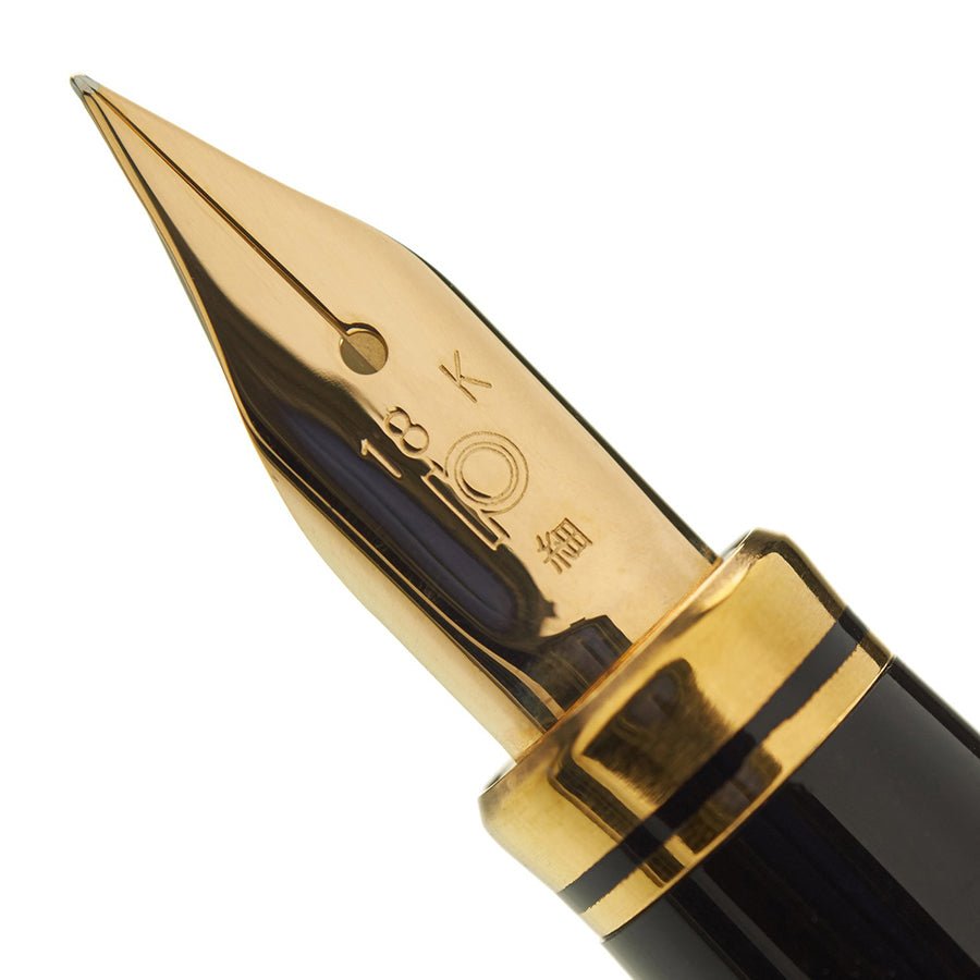 Vicoh Modern Maki-e Fountain Pen Nib M 18kt Crane Mt Fuji