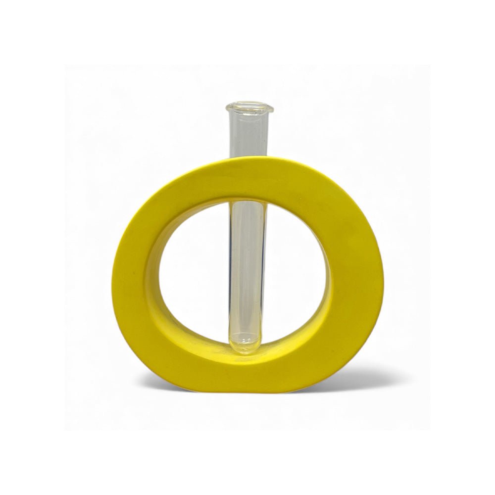 Jarrón Probeta Amarillo
