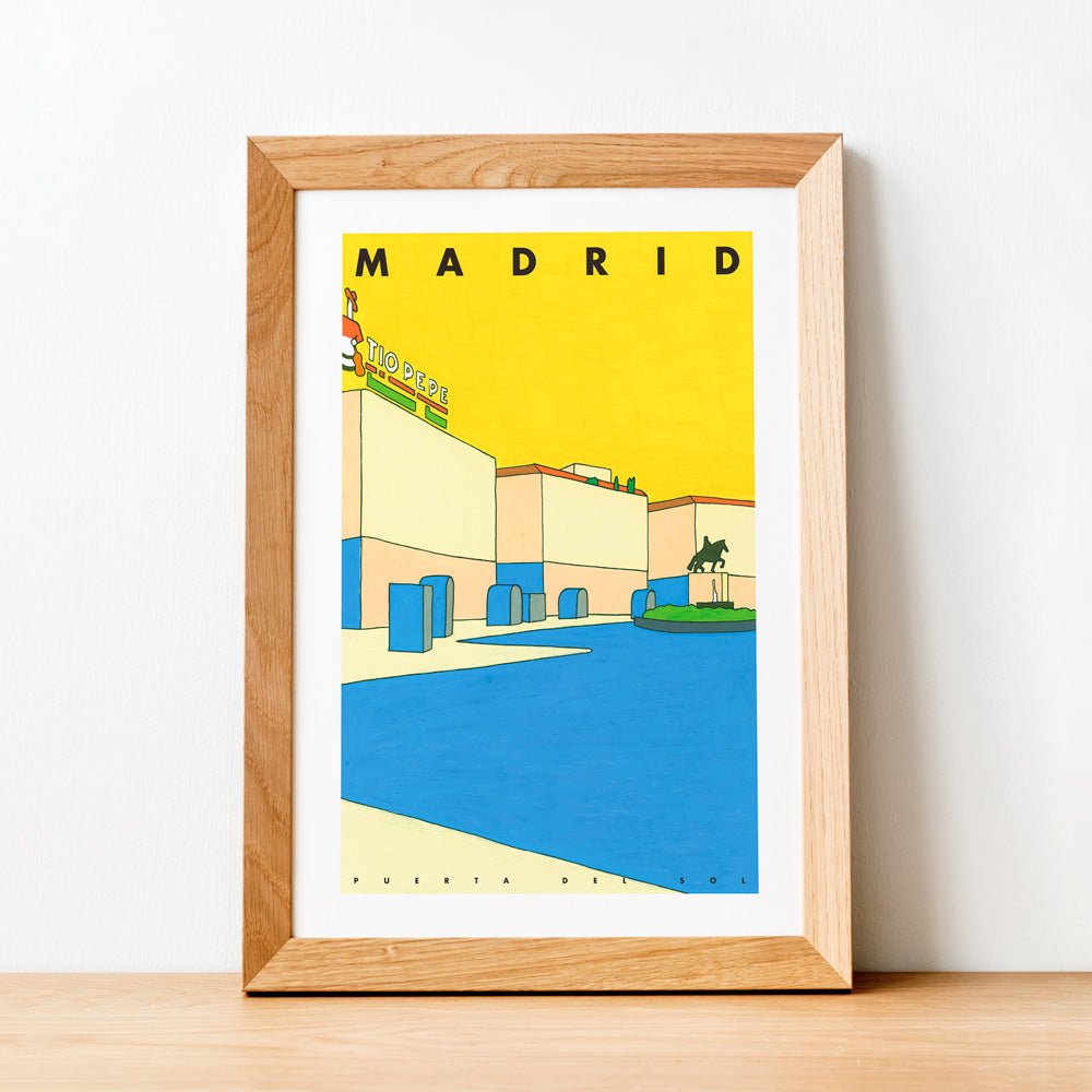 Madrid - Puerta del Sol Giclée Print A5