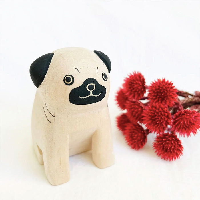 Pole Pole Wooden Animal Pug