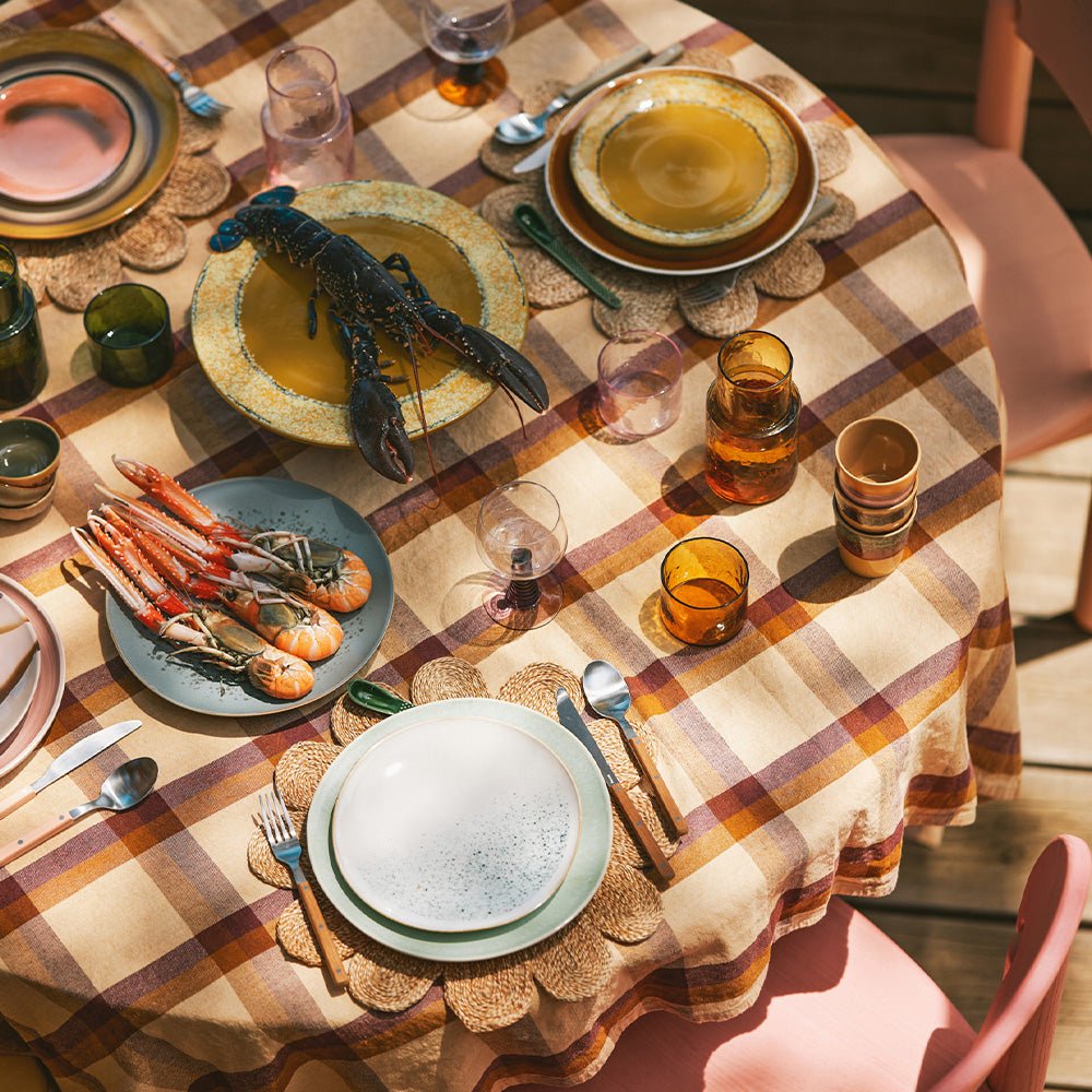 70s Ceramics: Dinner Plates - Palms