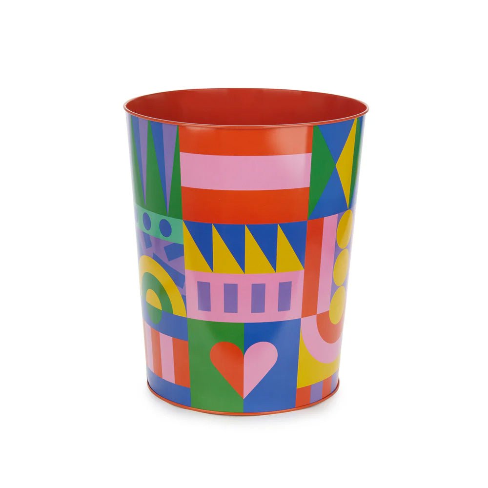 Papelera Los Pepes Hearts Rojo-Metal