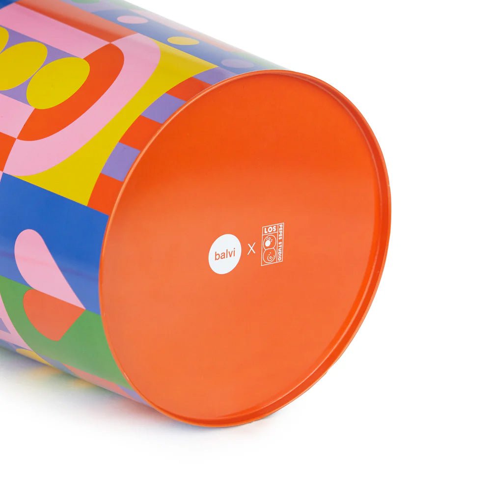 Papelera Los Pepes Hearts Rojo-Metal