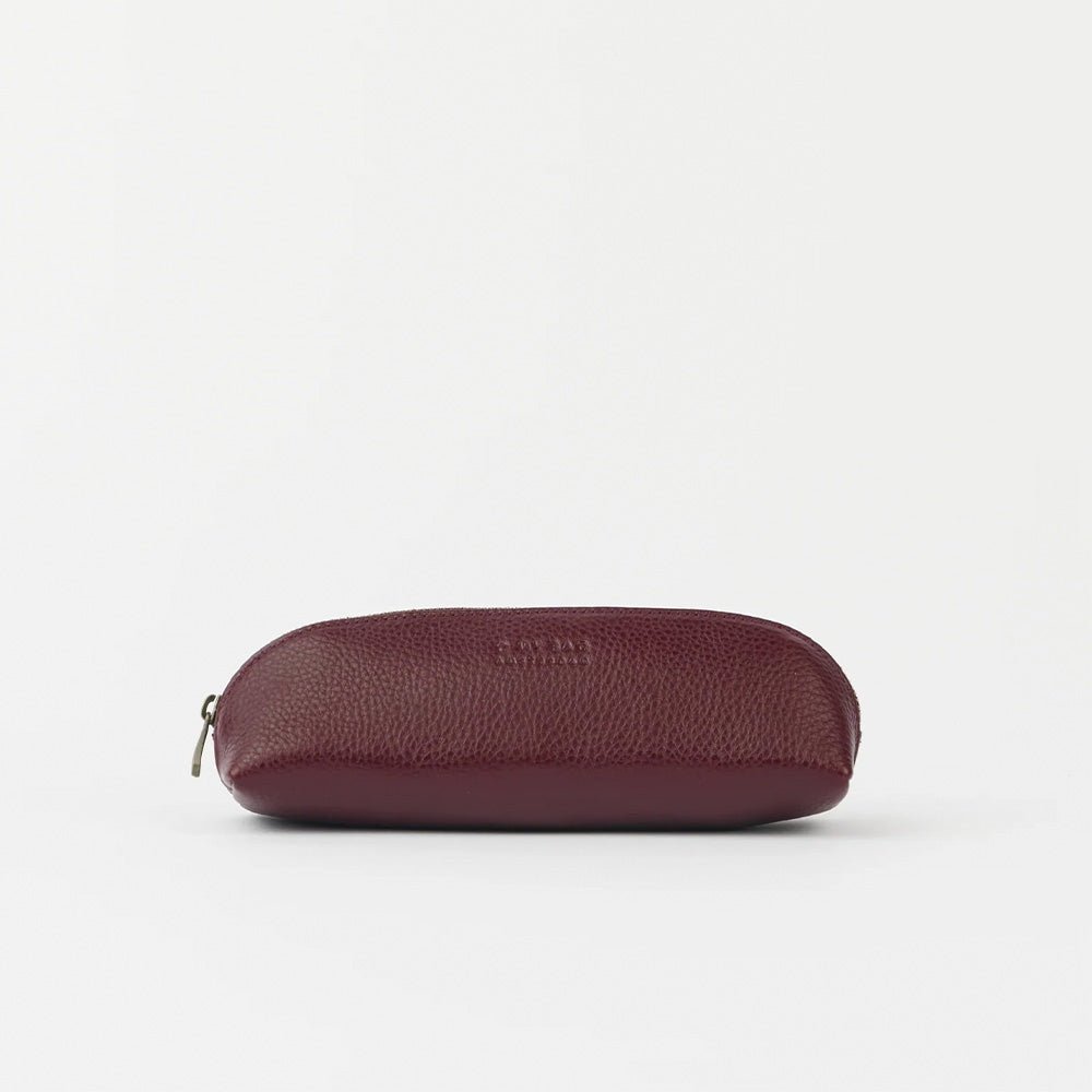 Estuche Pequeño Soft Grain Leather Dark Cherry