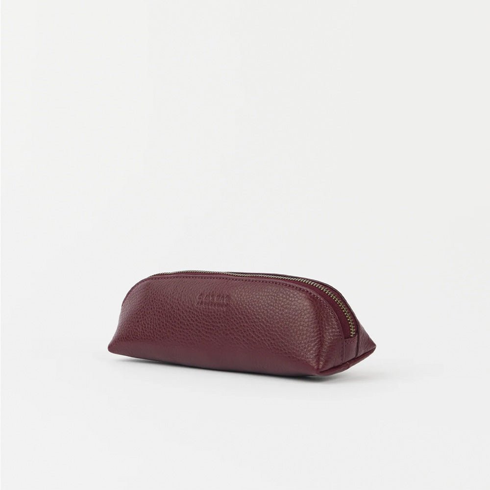 Estuche Pequeño Soft Grain Leather Dark Cherry