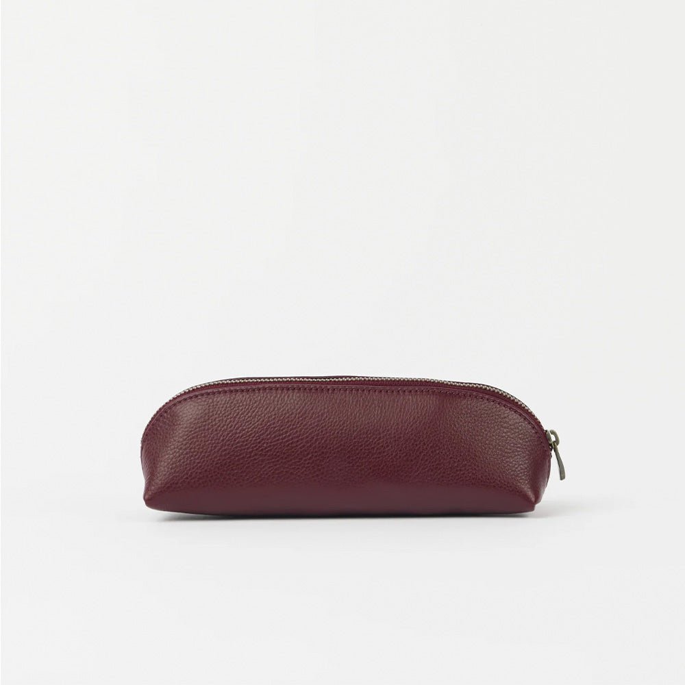 Estuche Pequeño Soft Grain Leather Dark Cherry
