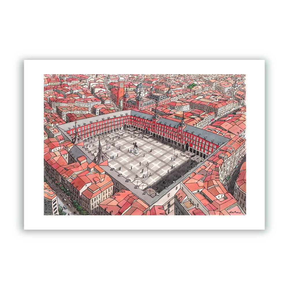 Plaza Mayor Aérea Impresión Giclée