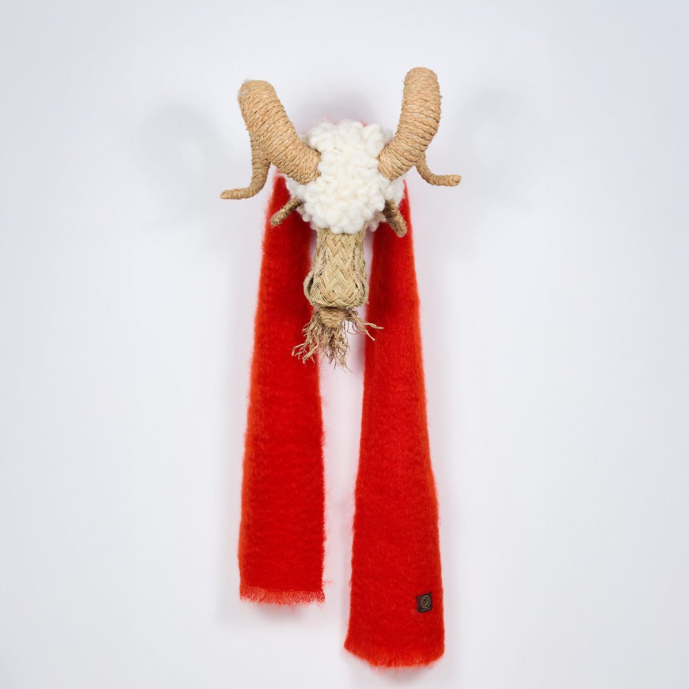 Foulard Mohair Red 634 18x170