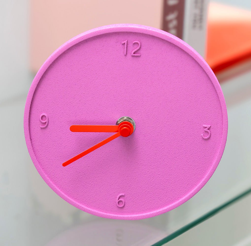 Reloj de Mesa Redondo Raw Rosa