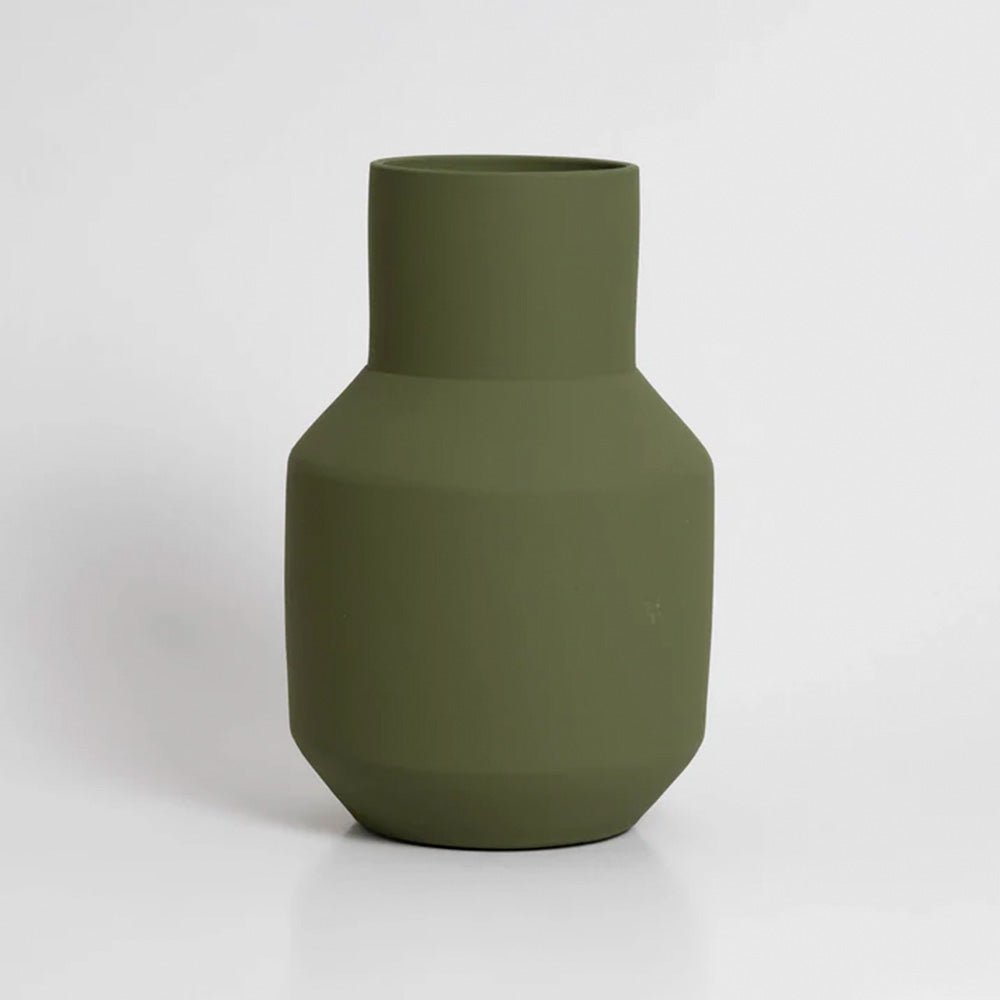 Sado Olive Green Vase