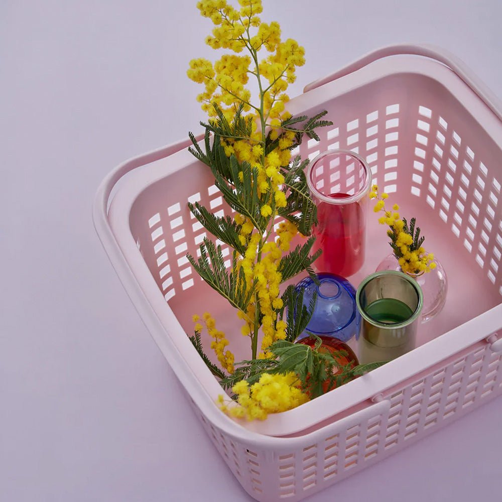 Standing Flower Bubble, Low Tube, Amber