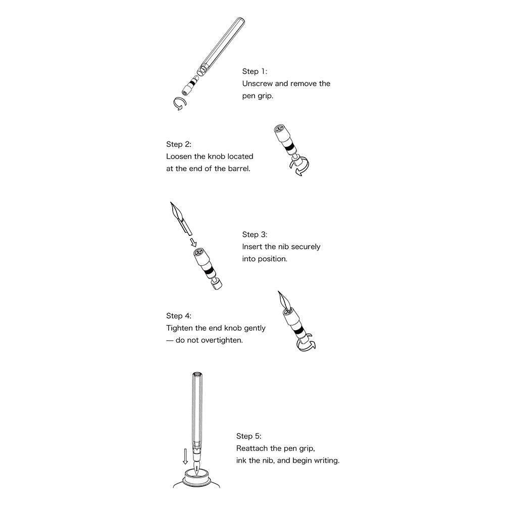 Glamour Evolve Elemental Dip Pen Brass Gold