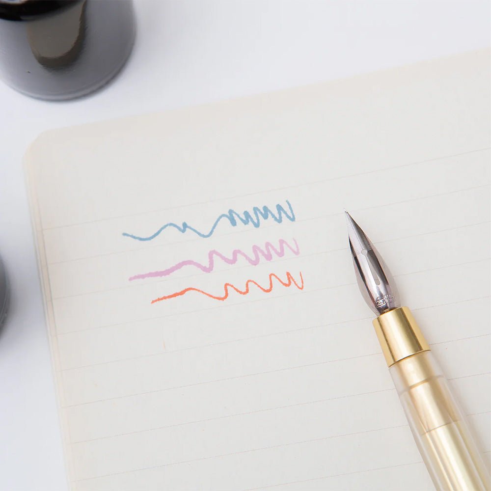 Glamour Evolve Elemental Dip Pen Brass Gold