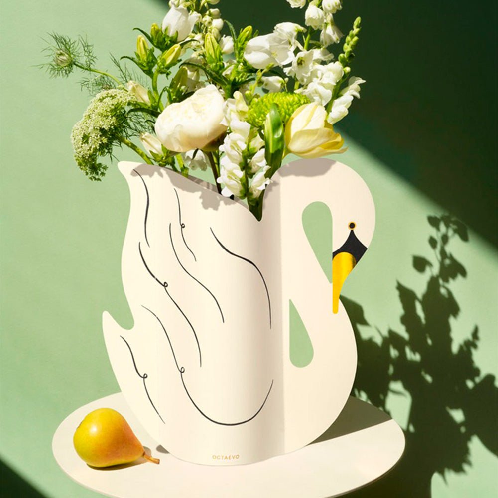 Florero de Papel Cisne