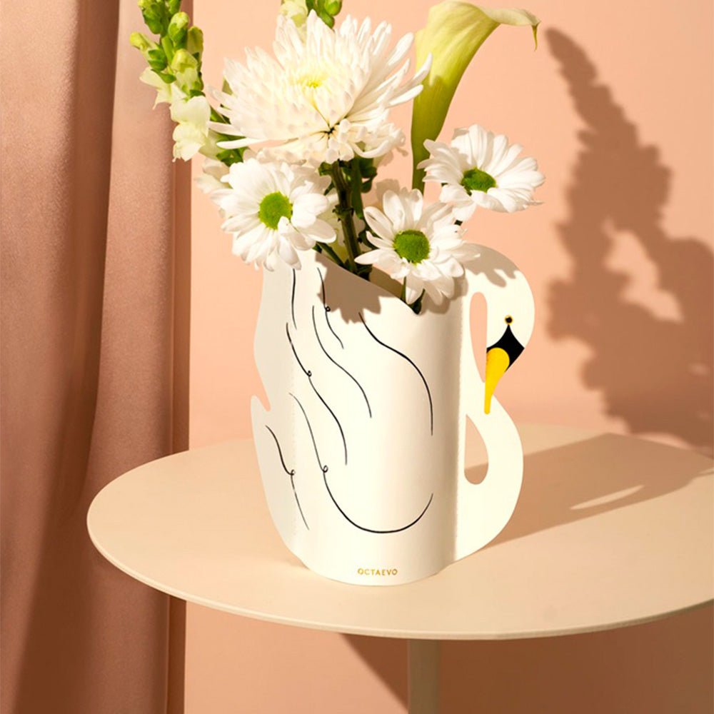 Mini Florero de Papel Cisne