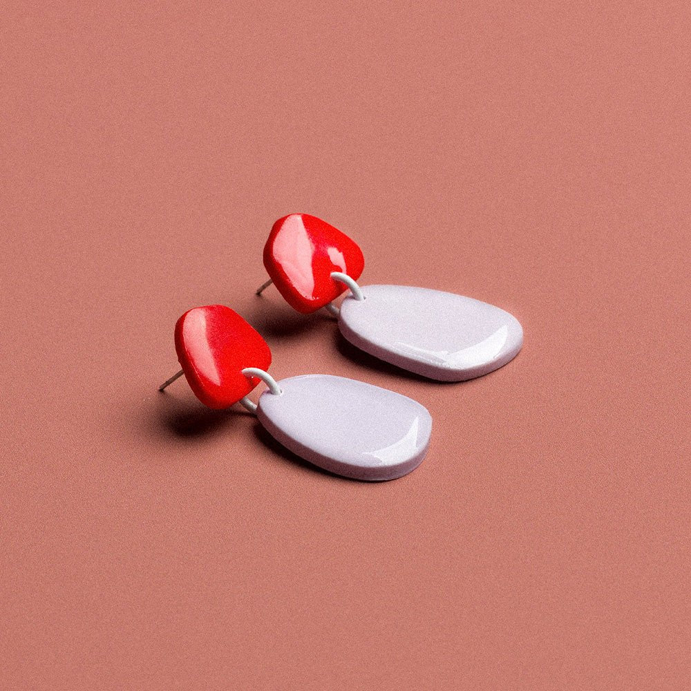 Shapes Earrings Red / Blue