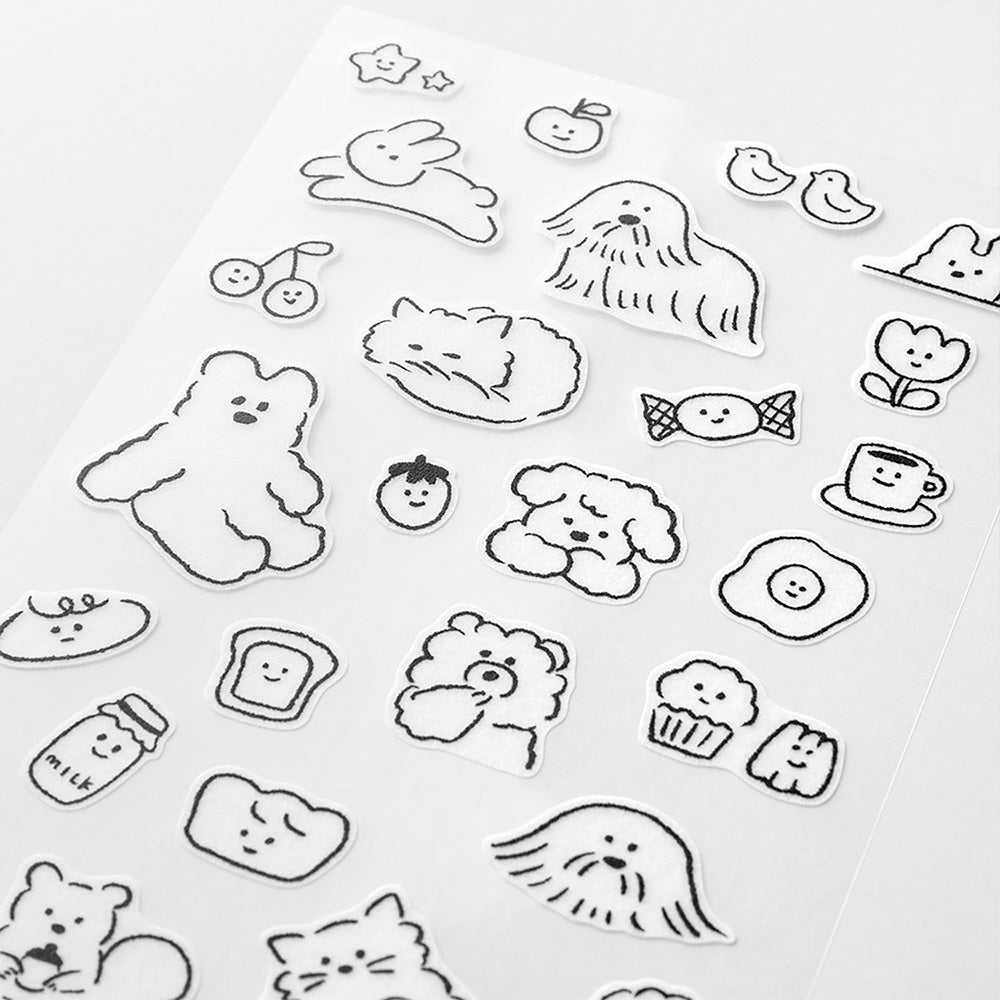 Autocollants 2644 Deux feuilles avec des motifs adorables
