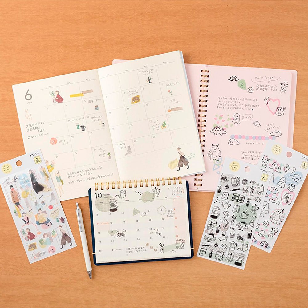 Autocollants 2644 Deux feuilles avec des motifs adorables