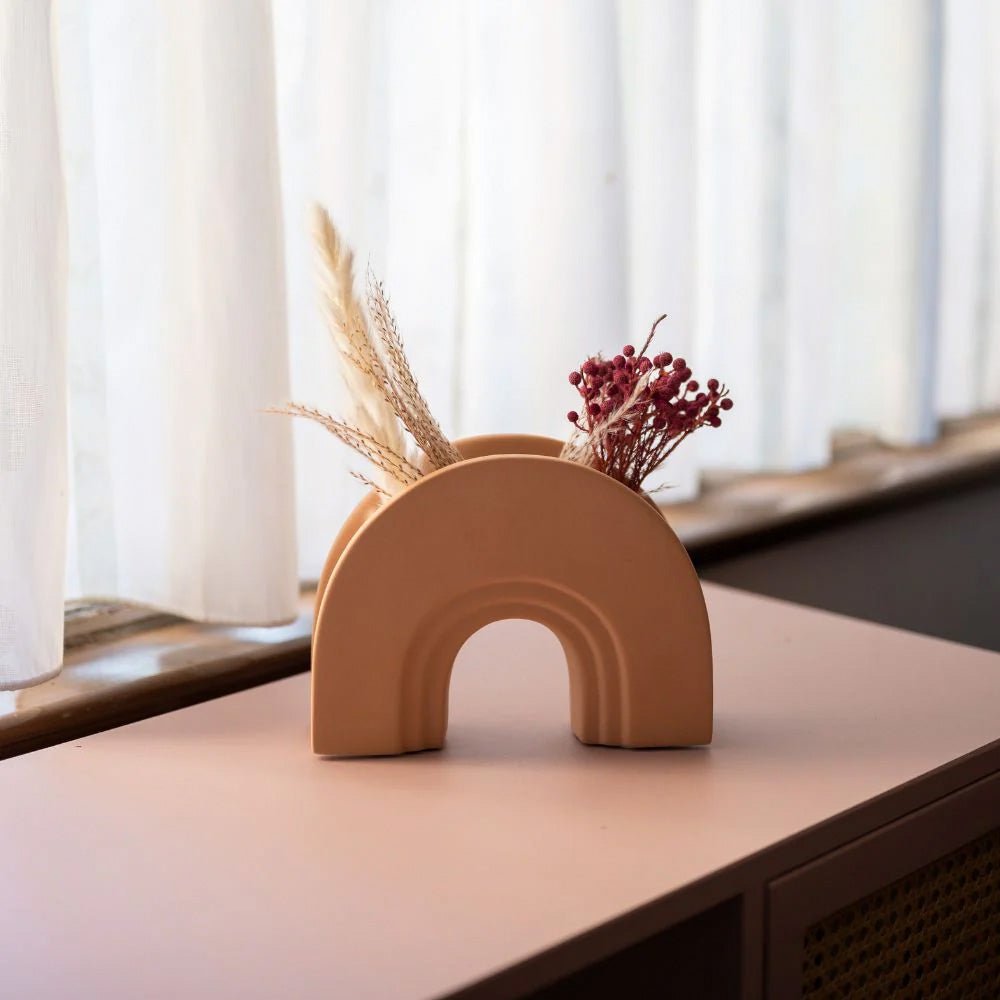 Handmade Nordic Beige Vases Dodeca