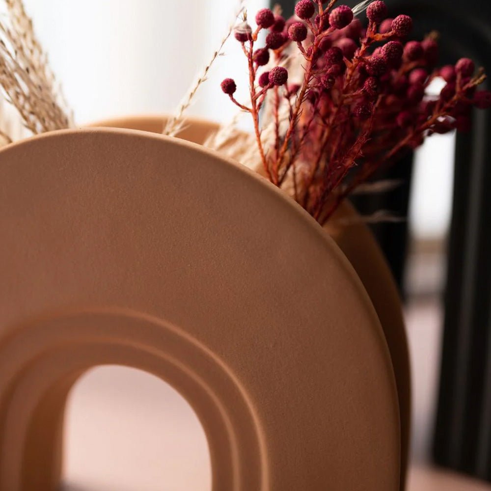 Handmade Nordic Beige Vases Dodeca