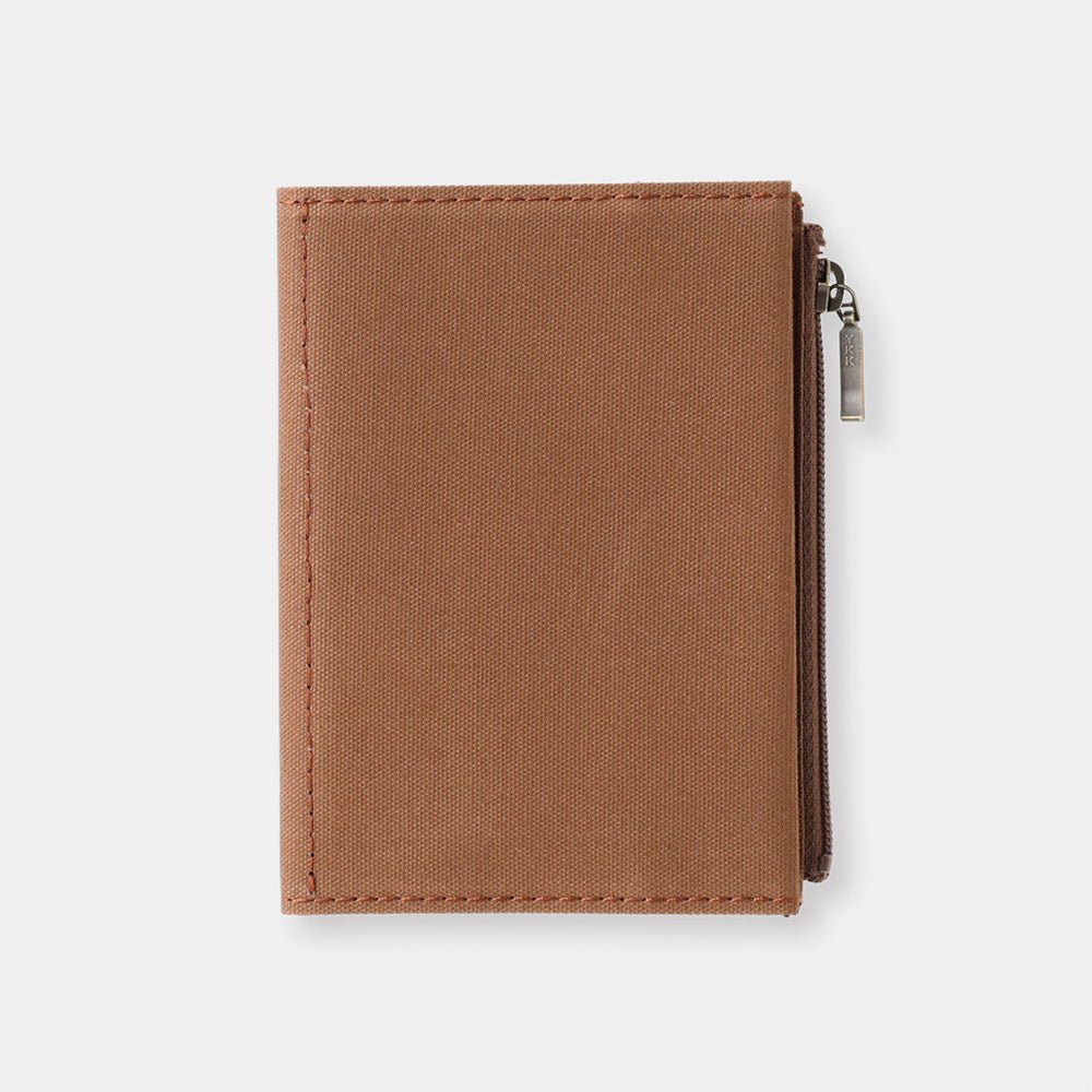 Recharge Carnet Papier Coton avec Fermeture Éclair Café - Taille Passeport