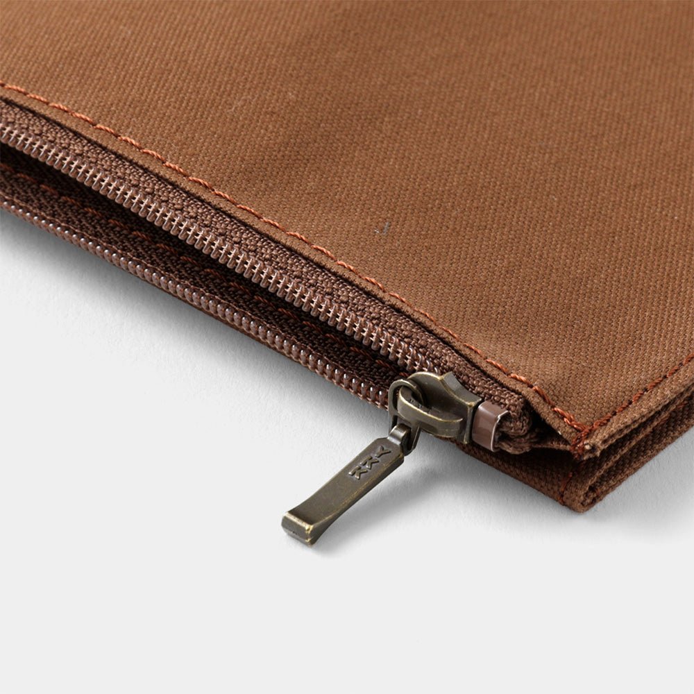 TF Housse de rechange en coton avec fermeture éclair café - Taille standard