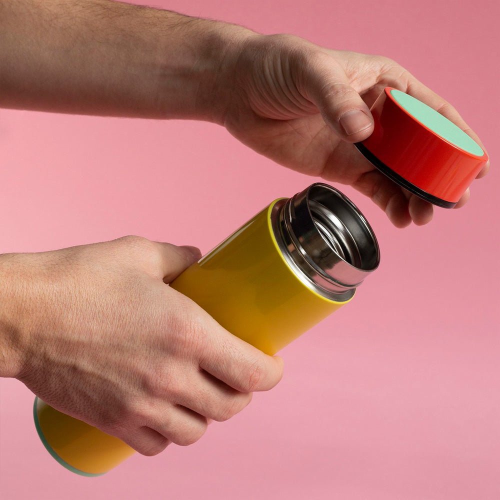 Bouteille isotherme jaune multi-usages