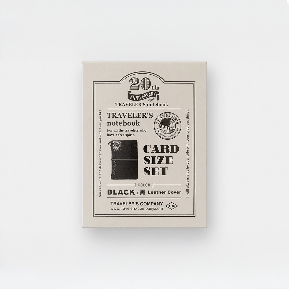TRAVELER’S notebook Card Size 20th Anniversary Set Negro