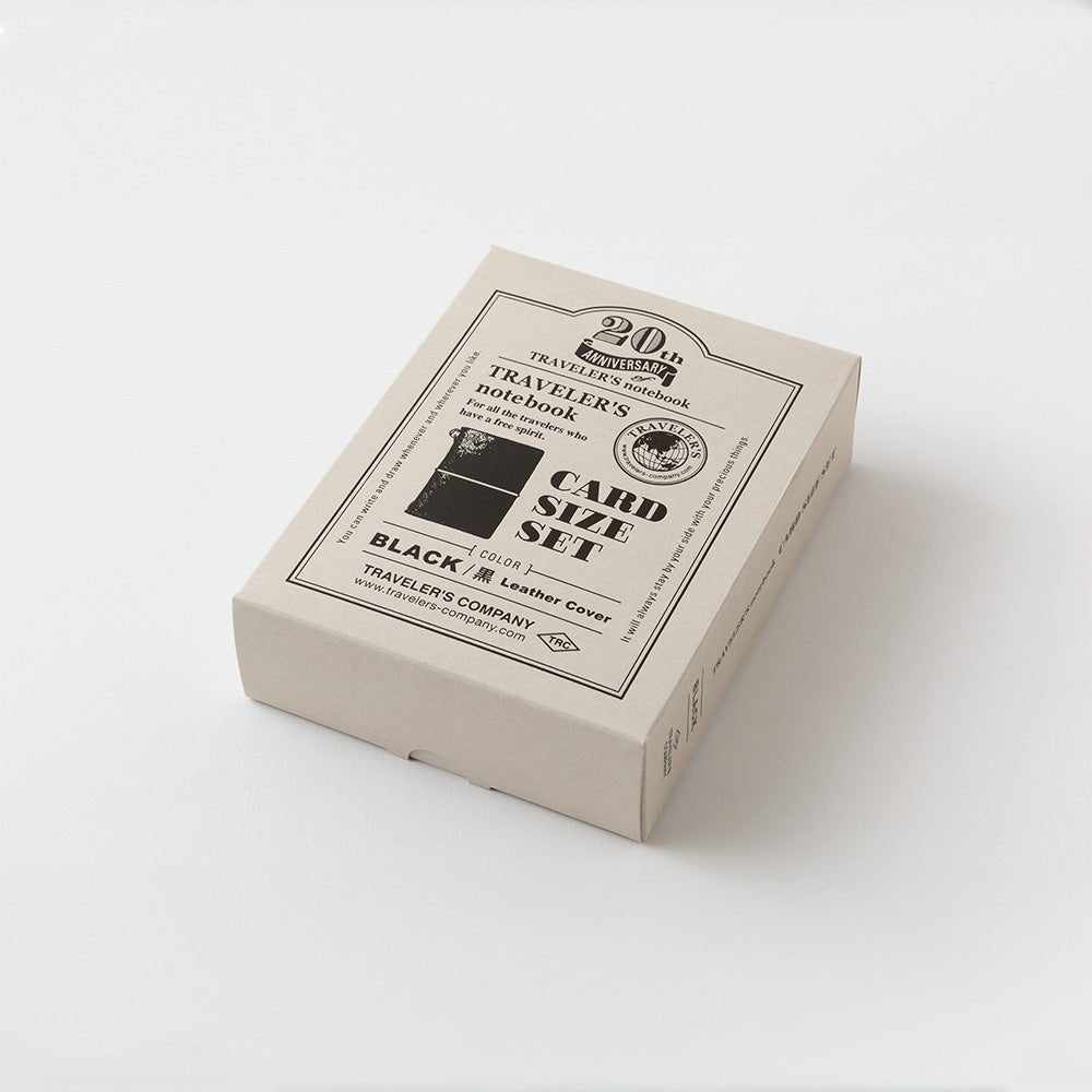 Carnet de voyage format carte, coffret 20e anniversaire noir