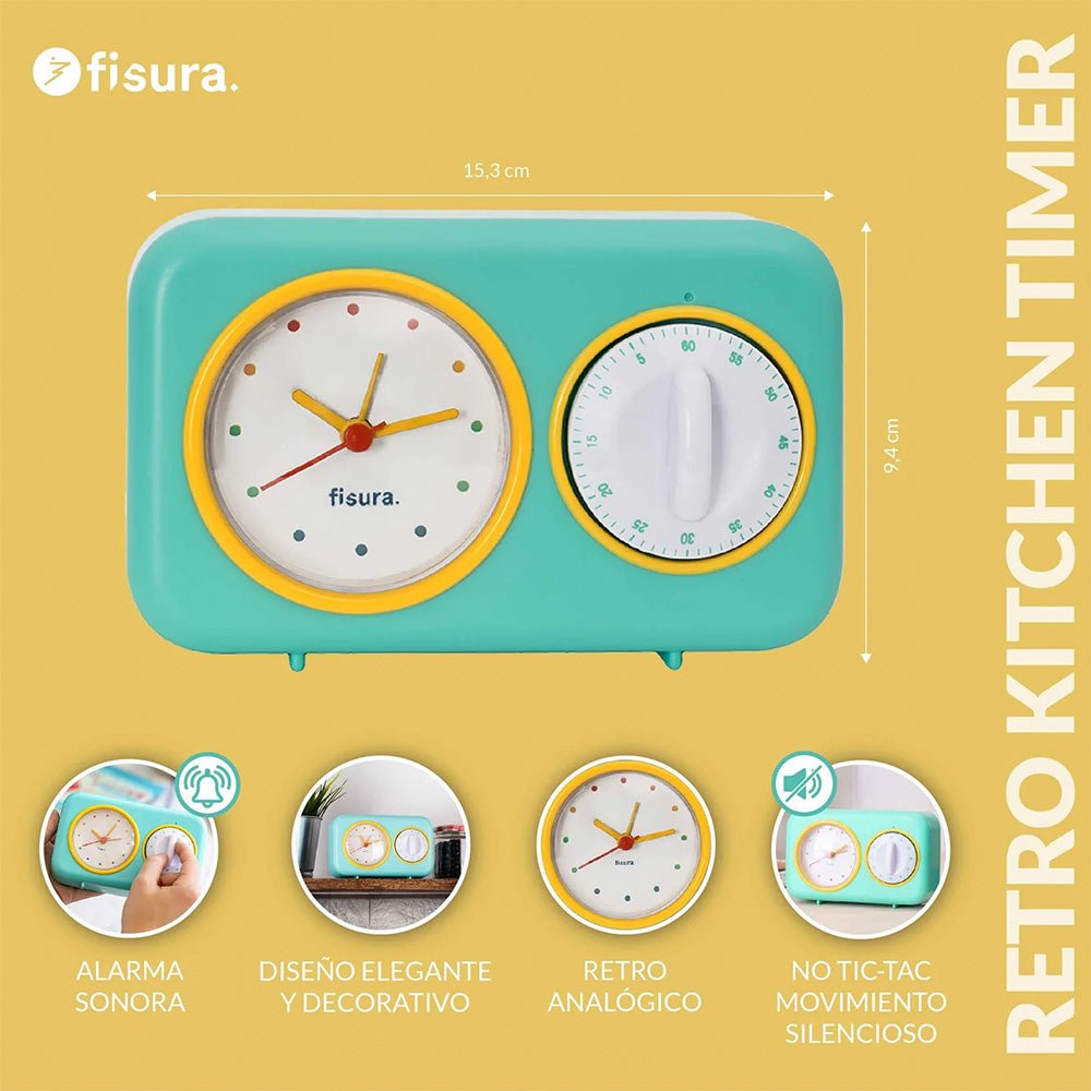 Temporizador de Cocina Retro - Verde