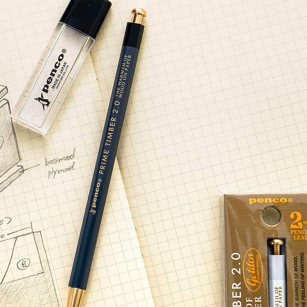 Timber Brass Pencil Navy