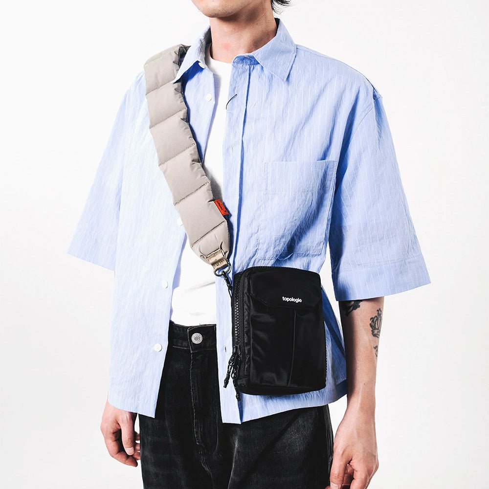 Sacoche utilitaire en satin technique noir