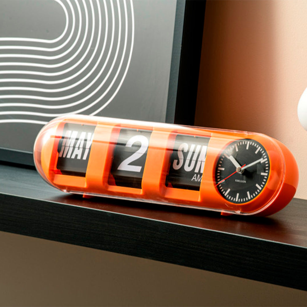Reloj de Pared Tube Flip Naranjo