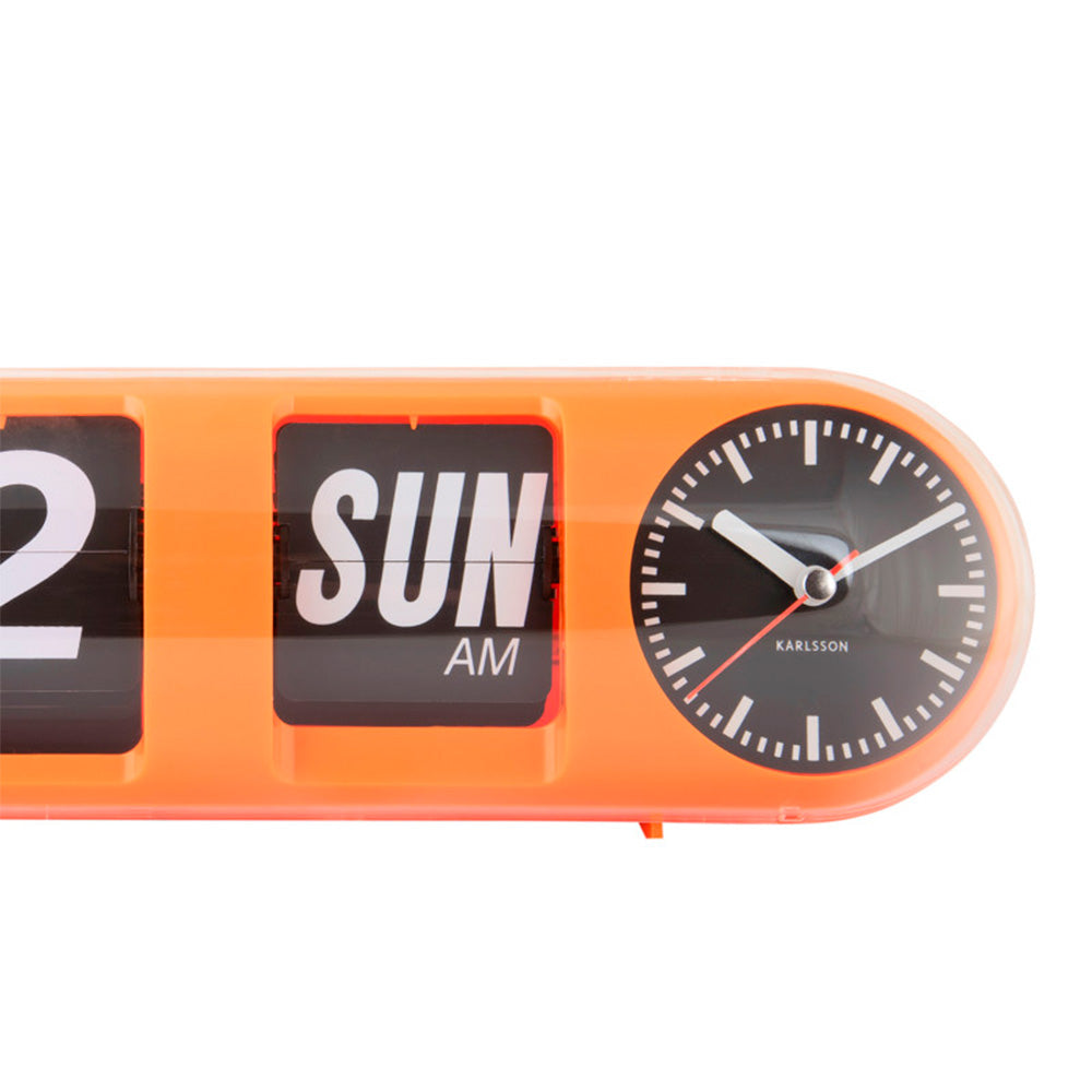 Reloj de Pared Tube Flip Naranjo
