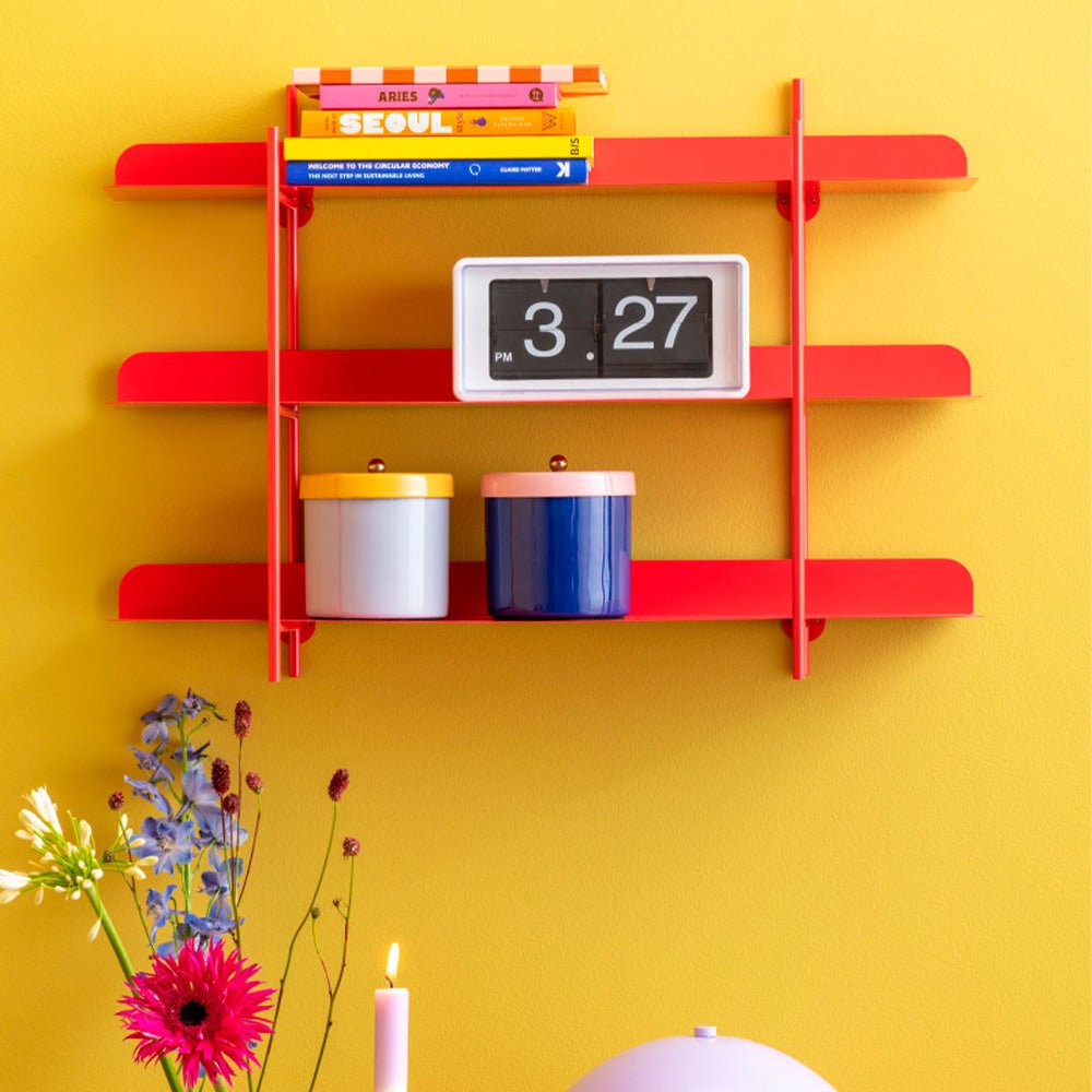 Wall Table Clock Retro Boxed Flip White